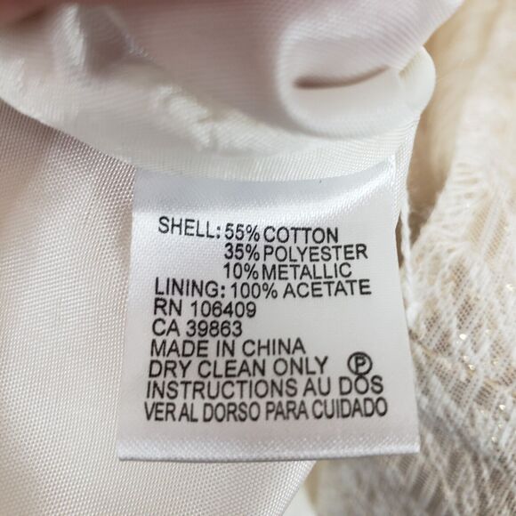 Tahari Luxe Sleeveless Sheath Dress 12 Gold Ivory Glam Cocktail Party Occasion - Picture 5 of 9